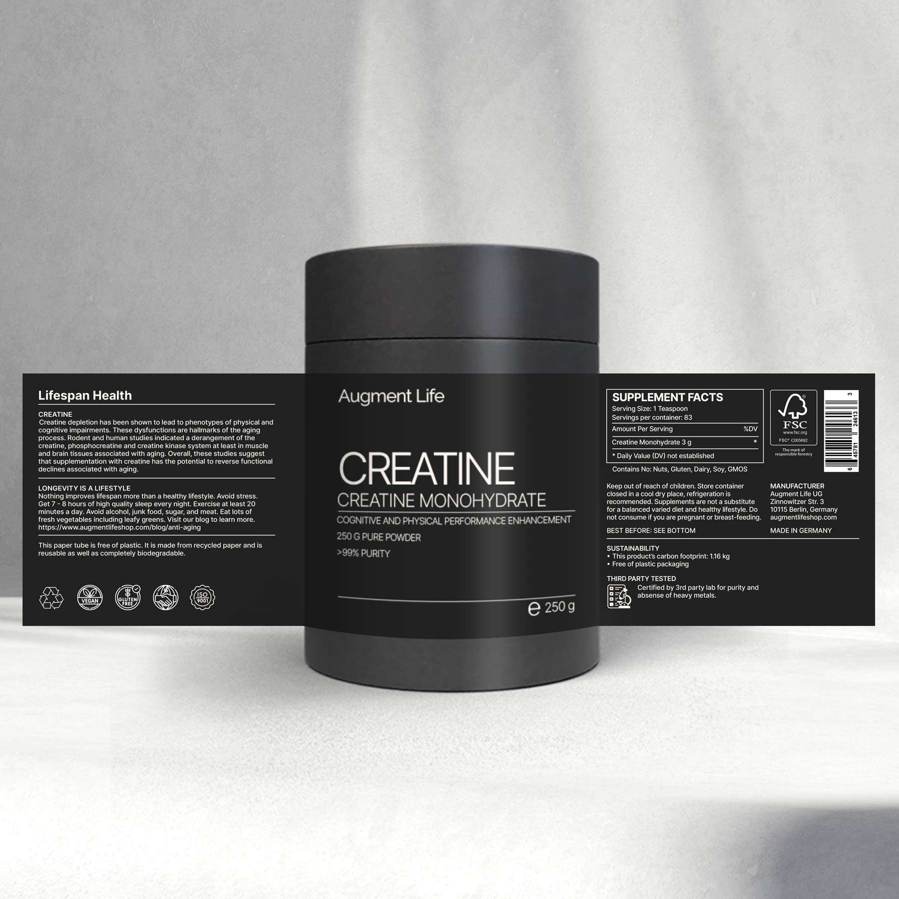 Creatină monohidrat - pulbere - crește masa musculară